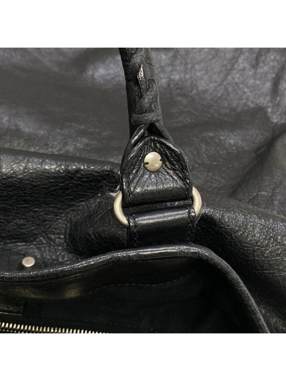 Balenciaga Tote Bag Black Leather - Picture 12 of 15